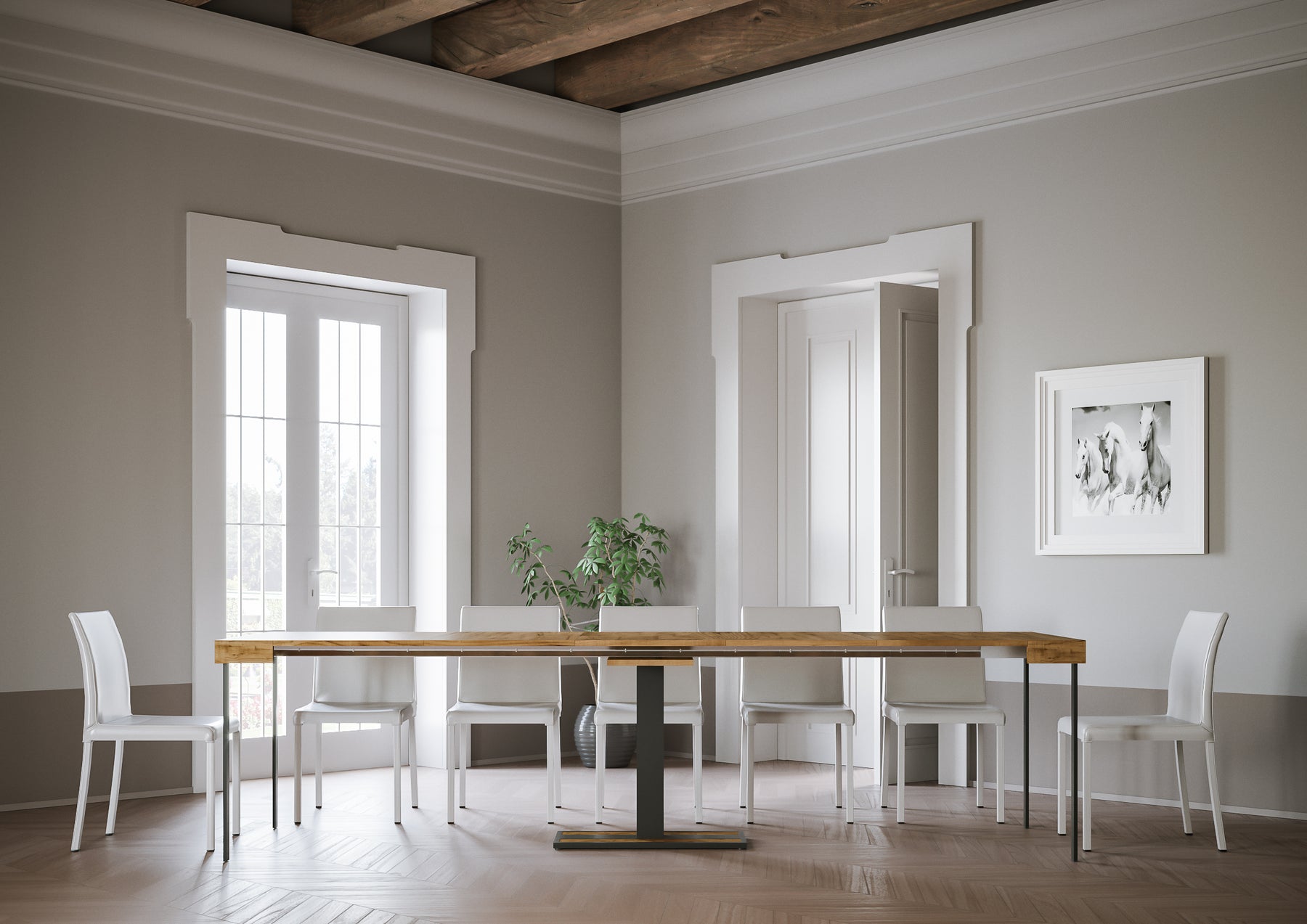 Consolle allungabile quercia Bendola 90x40 cm - fino a 300 cm