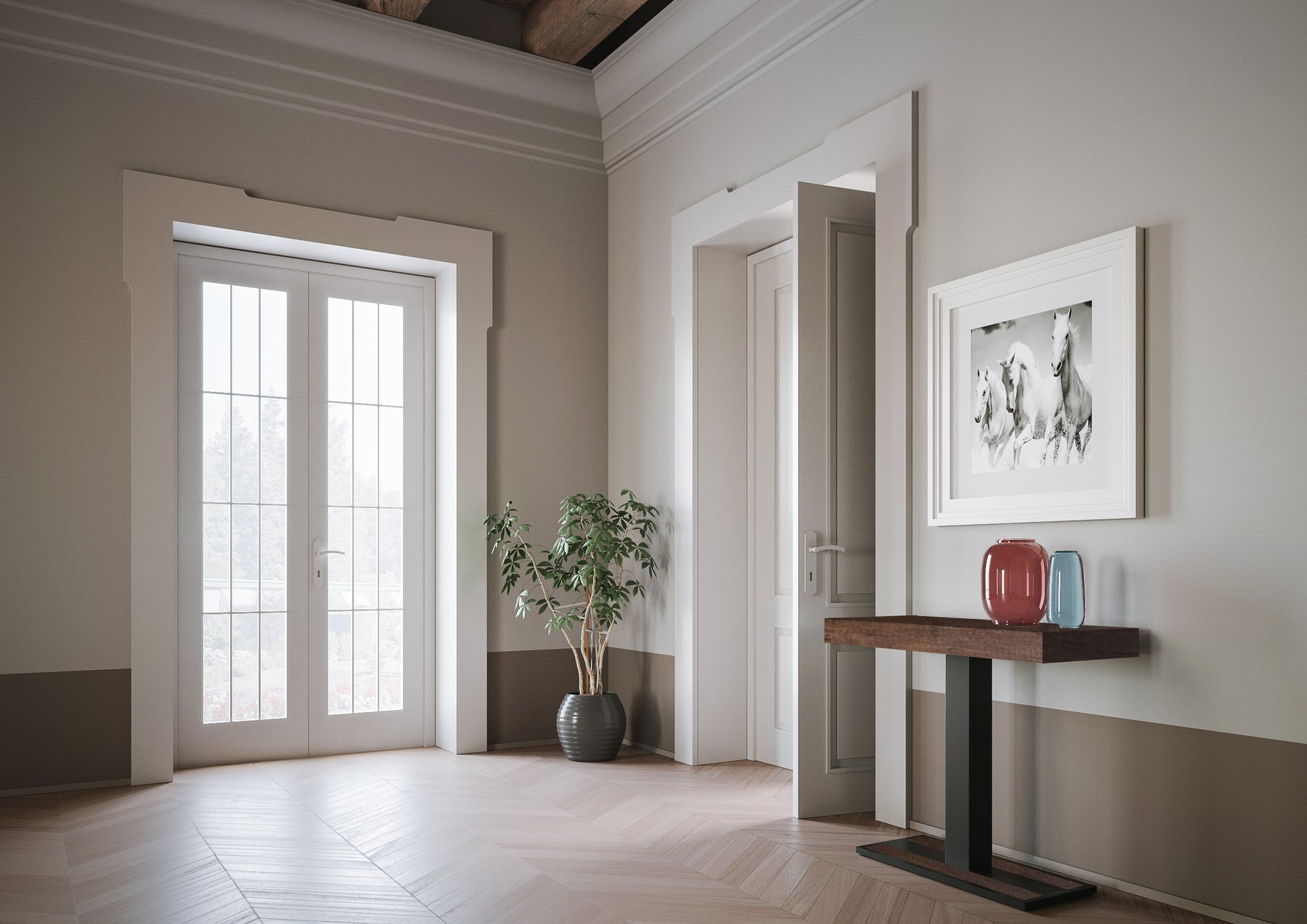 Consolle allungabile noce Bendola 90x40 cm - fino a 196 cm