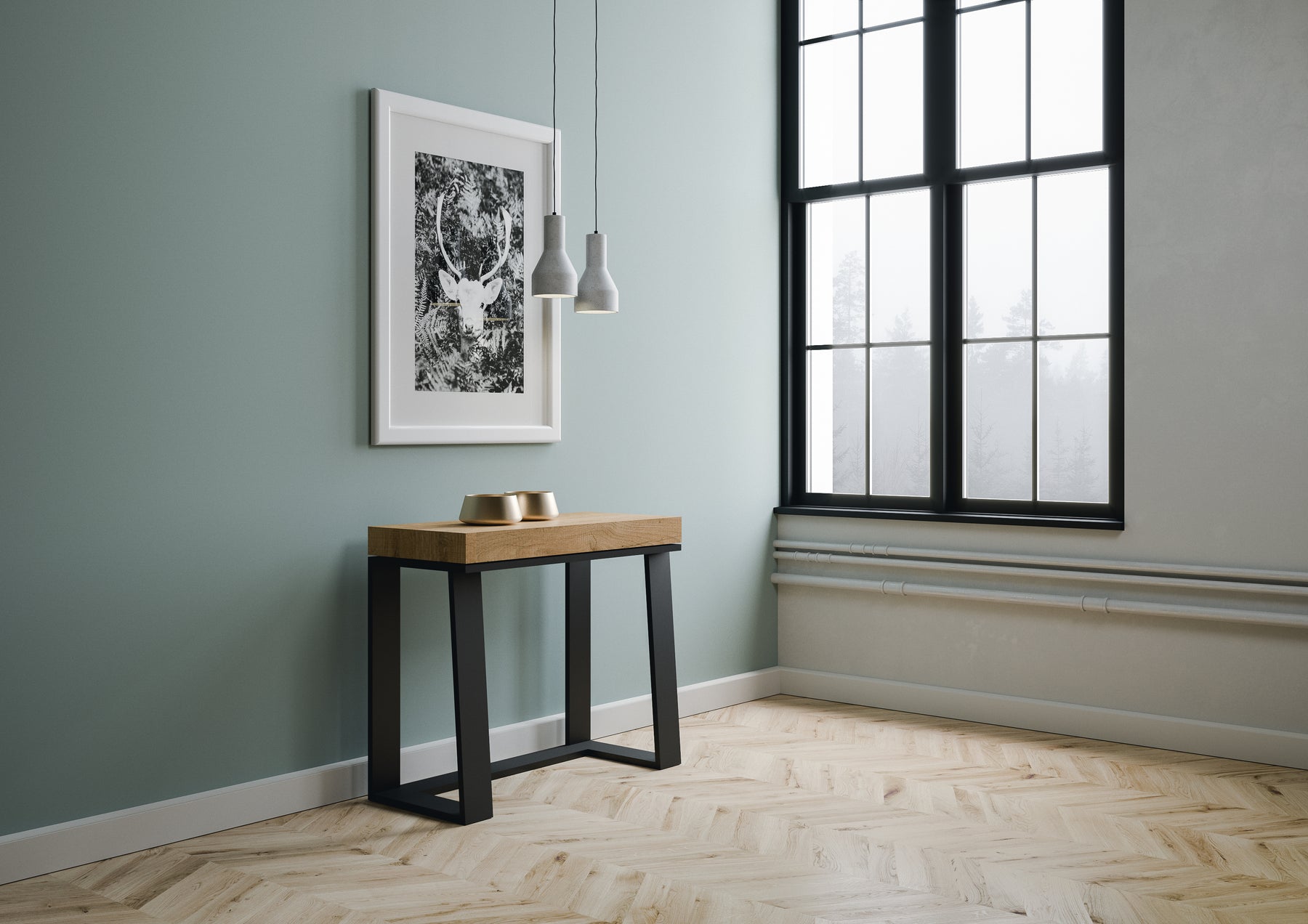 Consolle allungabile quercia Bogna 90x40 cm - fino a 288 cm