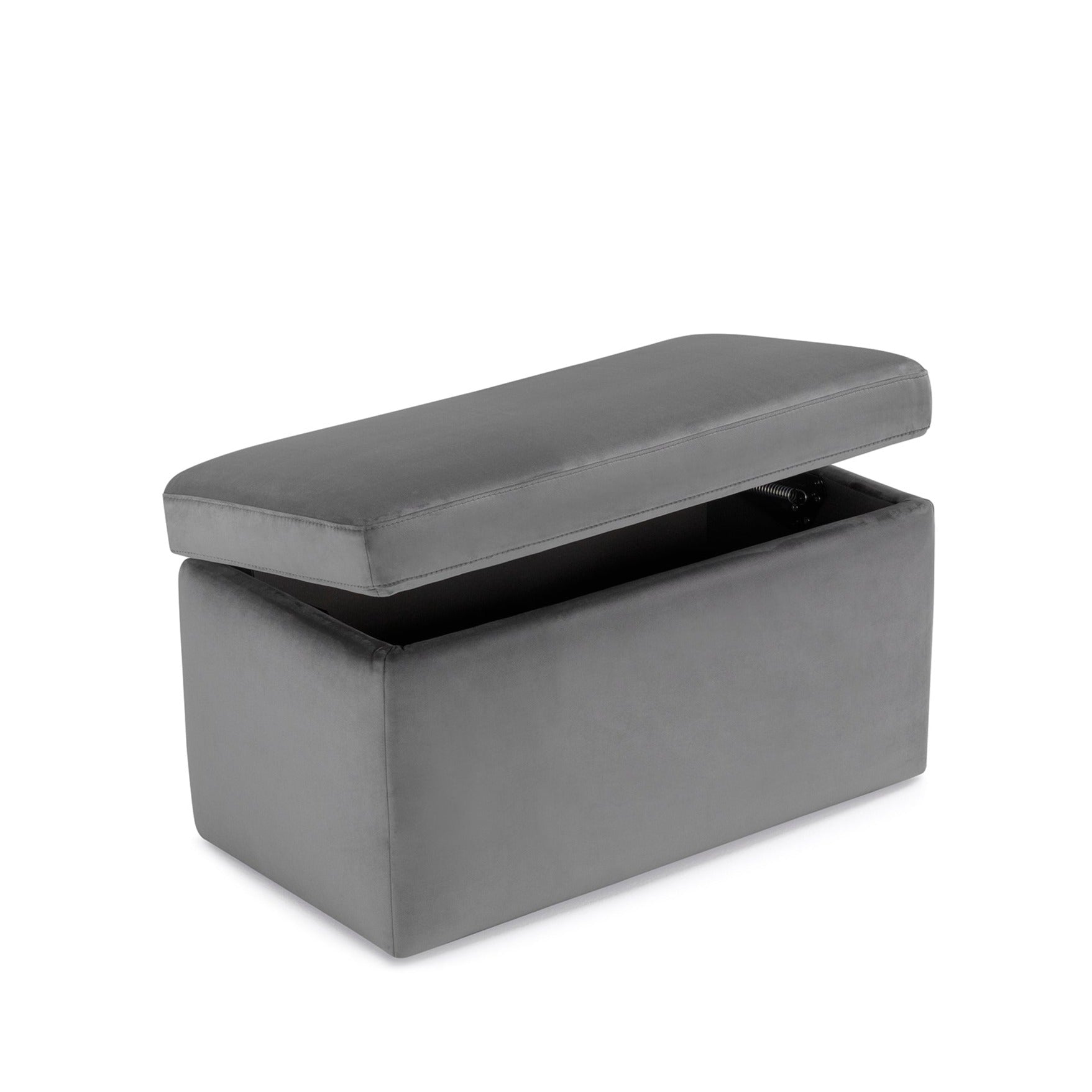 Panca Camera Da Letto Grigia Panca Con Contenitore Wintem In Velluto Grigio 102x38x41cm - Salvaspaio Per Camera E Ingresso Panca Salvaspazio Camera Da - 8
