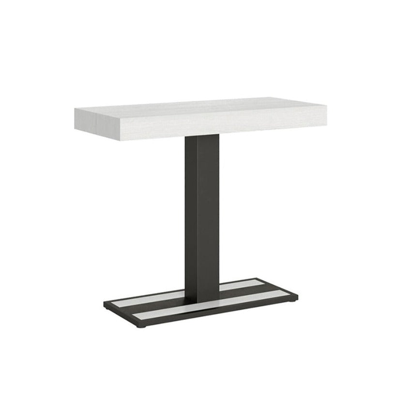 Consolle allungabile bianco frassino Bendola 90x40 cm - fino a 196 cm