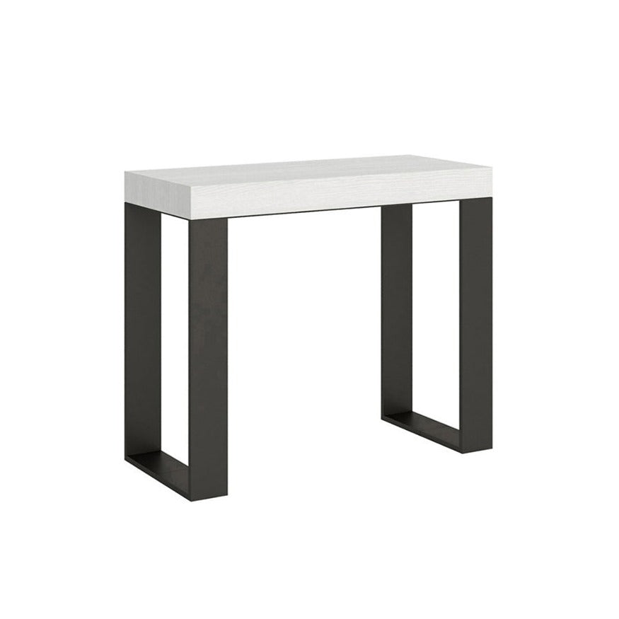 Consolle allungabile bianco frassino Brenta 90x40 cm - fino a 300 cm