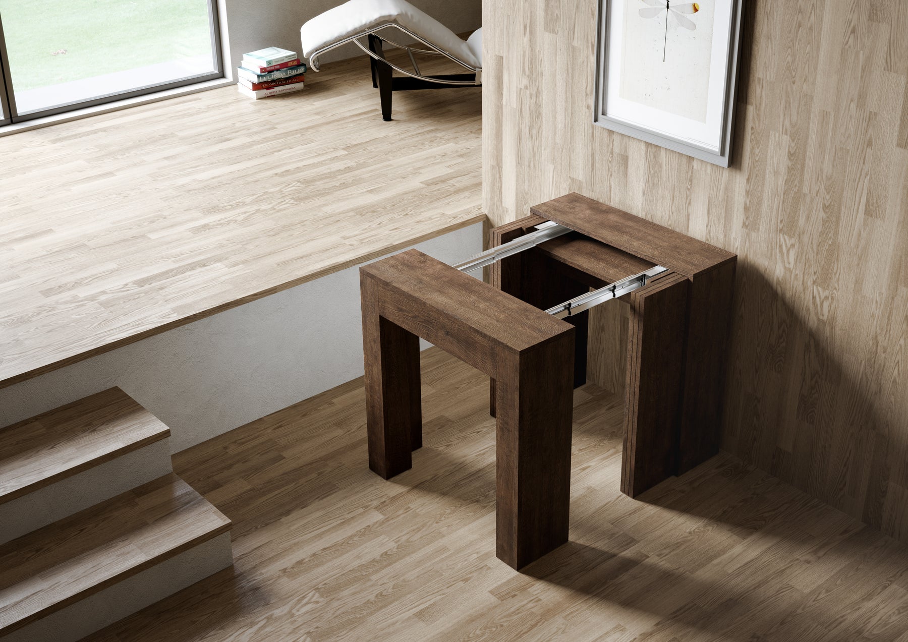 Consolle allungabile noce Centonara 78x47 cm - fino a 299 cm