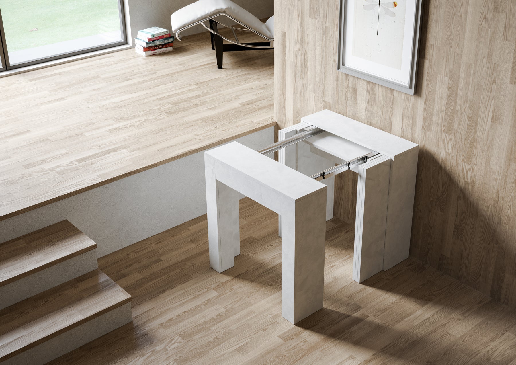 Consolle allungabile bianca Centonara 78x47 cm - fino a 299 cm