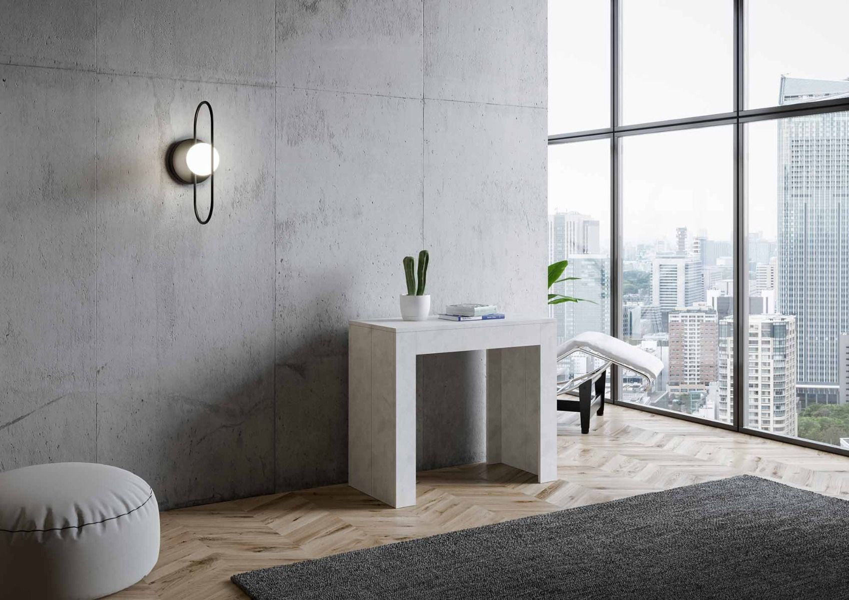 Consolle allungabile bianco Chiaravagna 90x42 cm - fino a 302 cm