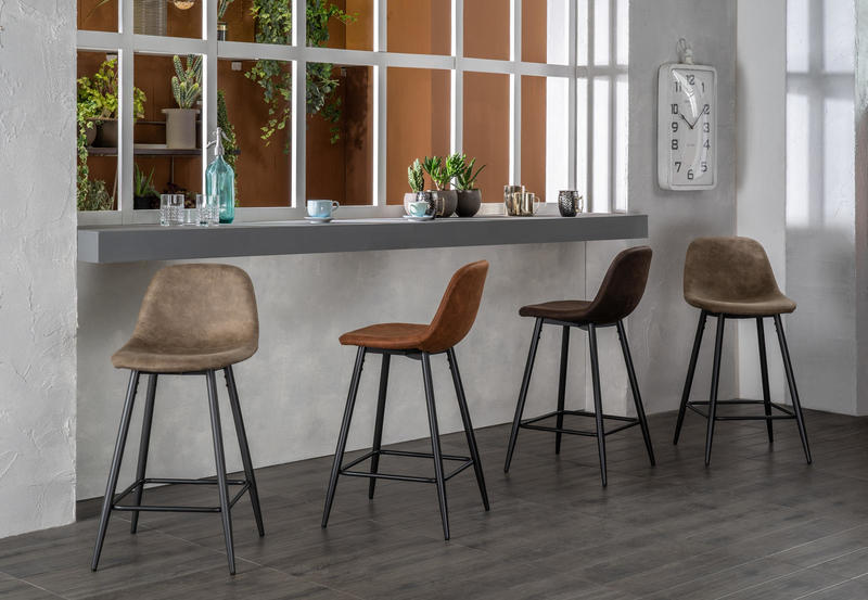 set 2x Sgabello in similpelle Comabbio