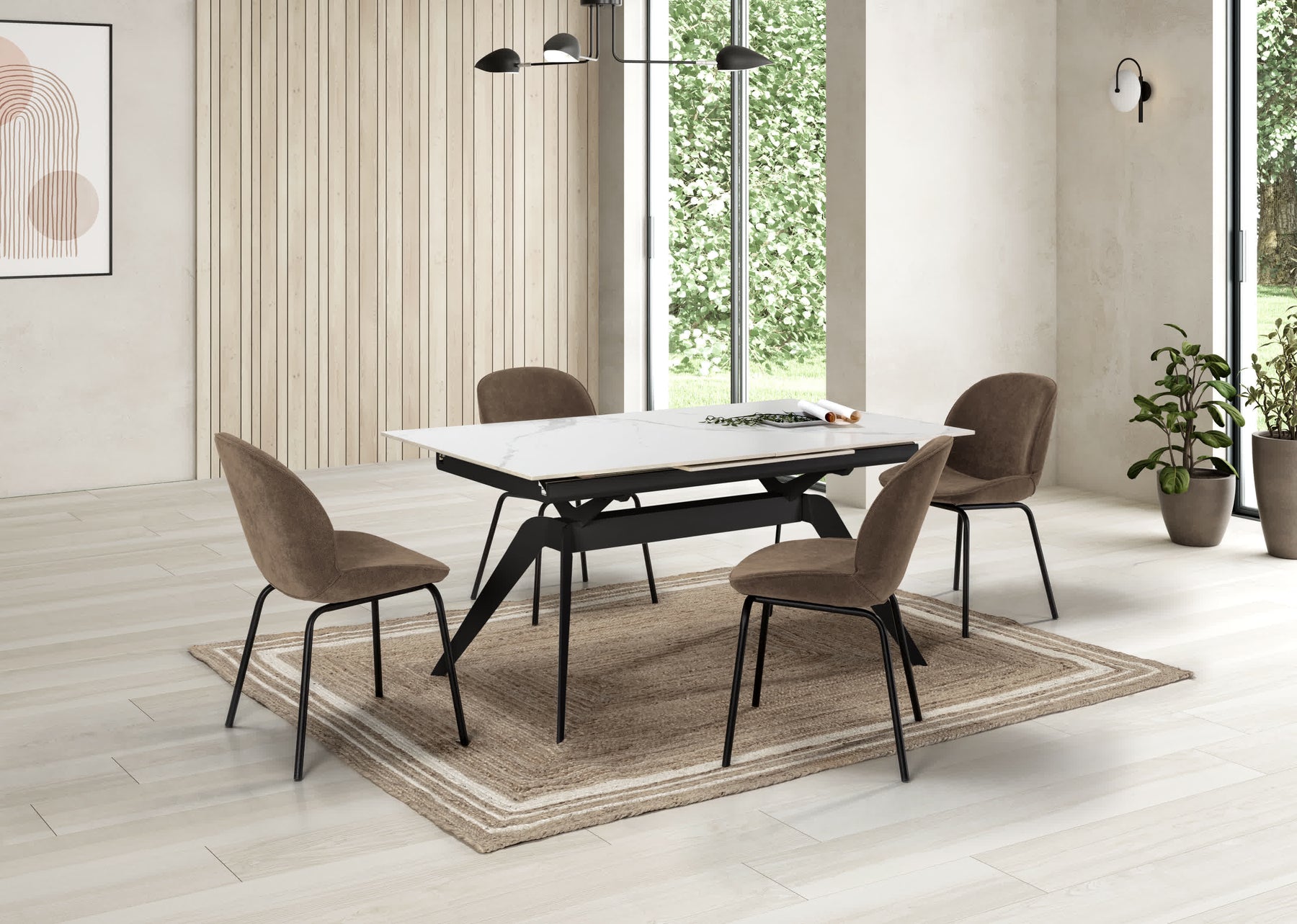 Tavolo estensibile da 6/8 persone in ceramica Lula 160/220x76 cm