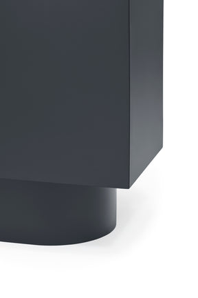 Cassettiera 2 ante laccata grigio antracite Totem 100x82 cm