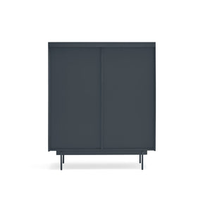 Credenza 2 ante 2 cassetti legno rovere e antracite Otto di Teulat 100x120 cm