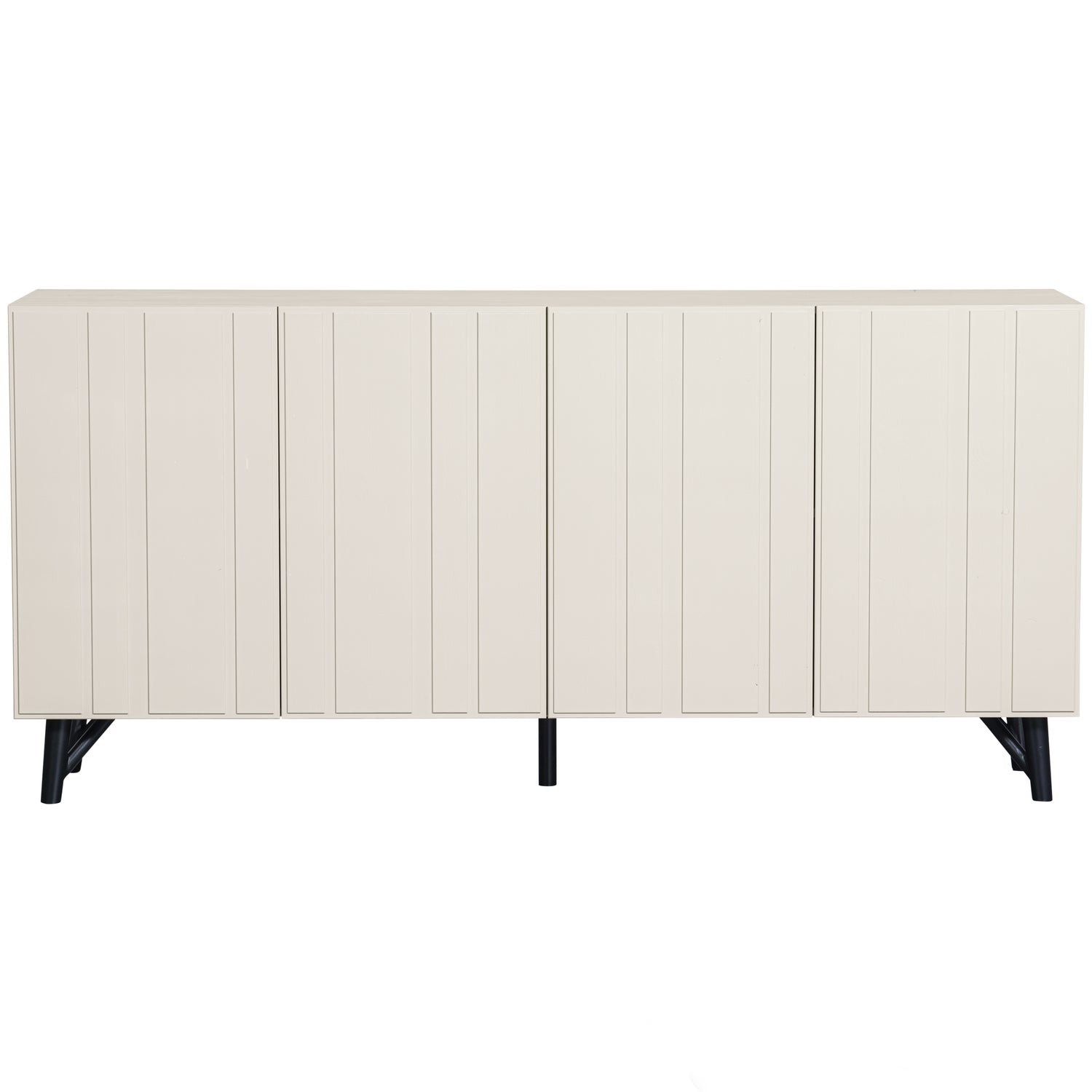 Credenza in legno di pino bianco nebbia Miller 85x181 cm