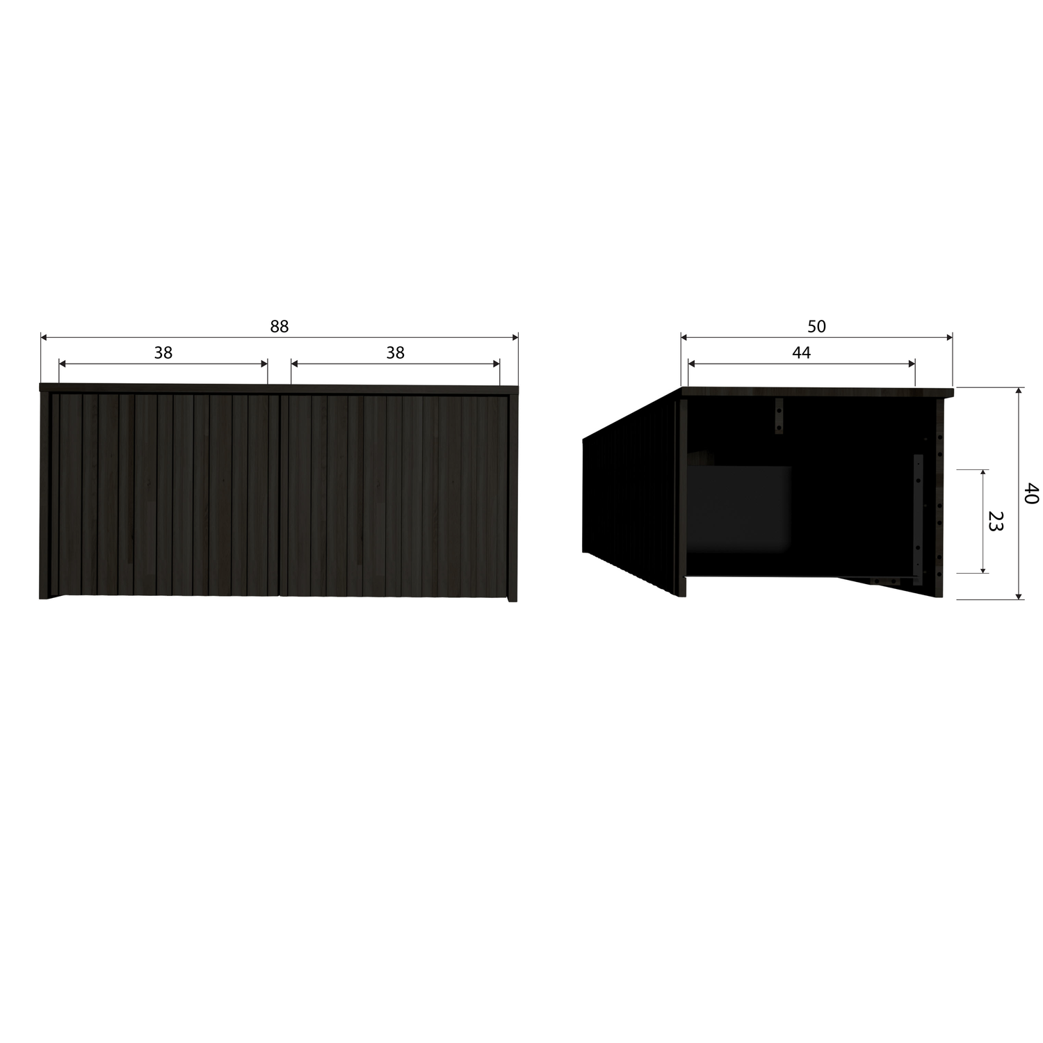 Panca contenitore in legno di frassino New Gravure 40x88 cm