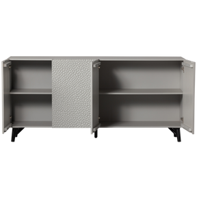 Credenza 4 ante grigio nebbia Organic 85x181 cm