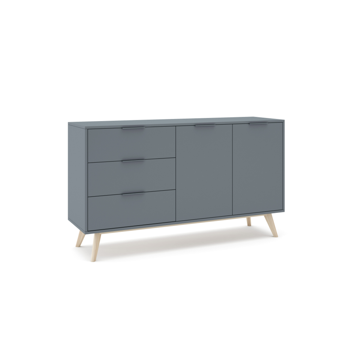 Credenza 2 ante e 3 cassetti Nordica 140x81 cm