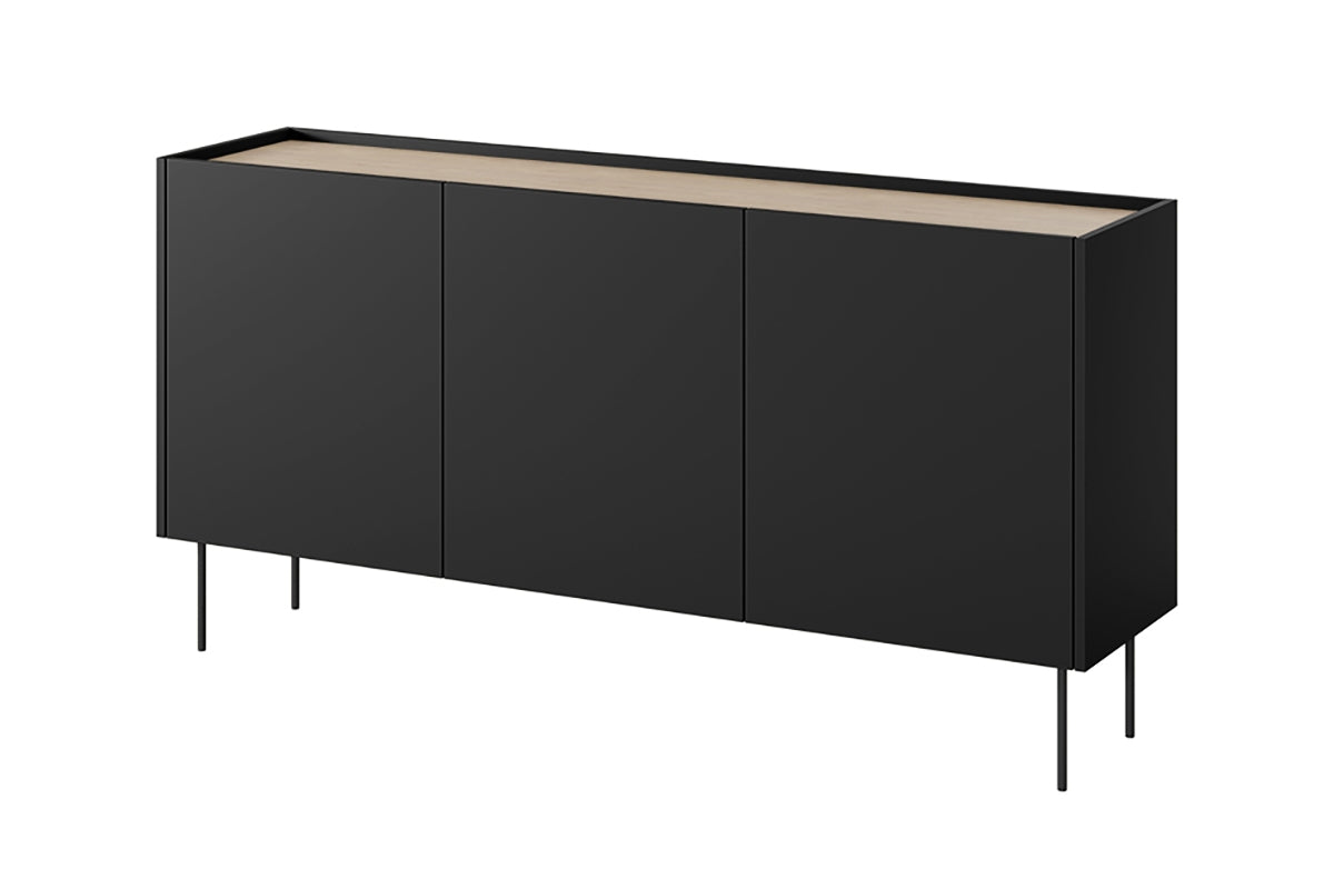 Cassettiera 3 ante 2 cassetti con piede in metallo Mars 170x85 cm