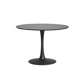 Tavolo tondo in legno e metallo nero Teiro Ø110