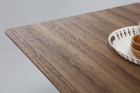 Tavolo allungabile in legno rovere scuro Sarno 140x90 cm fino a 200 cm