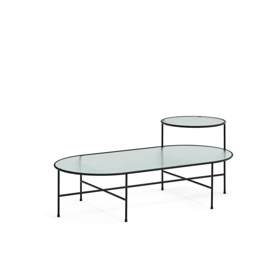 Set di 2 Tavolini per Soggiorno Tavolino nero Nix di Teulat 120x60 cm
