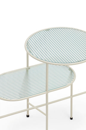 Set di 2 Tavolini per Soggiorno crema Nix di Teulat 60x40 cm