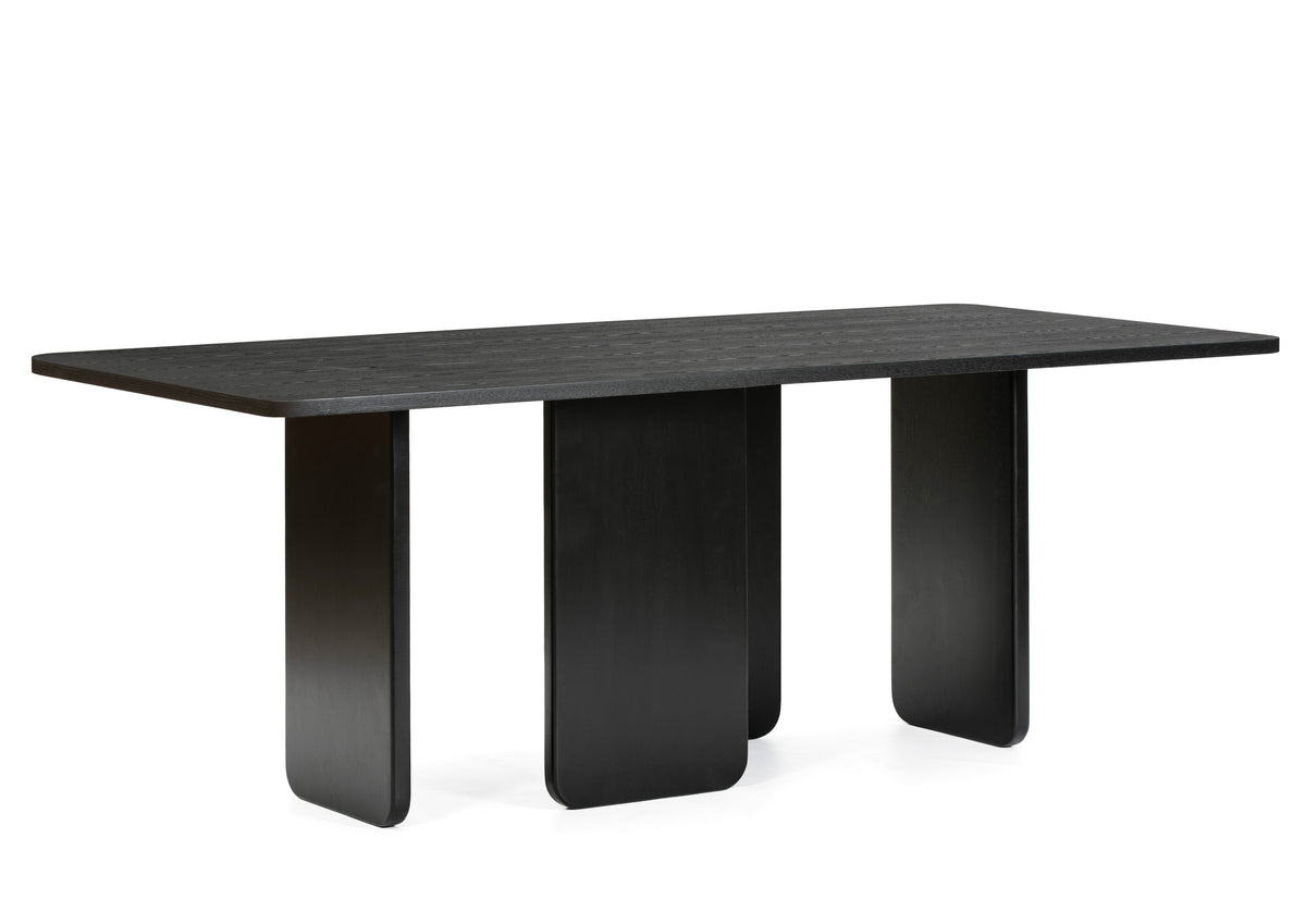 Tavolo in legno naturale nero Arq di Teulat 200x100 cm
