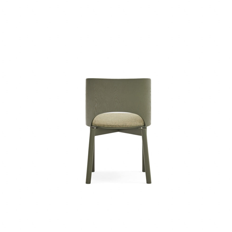 Set 2 sedie in frassino verde oliva Dam 50x78 h45 cm