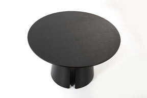 Tavolo in legno nero per sala da pranzo Cep di Teulat Ø137 cm