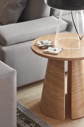Tavolino per Salotto e camera da letto in legno naturale Cep di Teulat Ø 50 cm