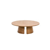Tavolino per Soggiorno tondo legno naturale Cep di Teulat Ø 110 cm