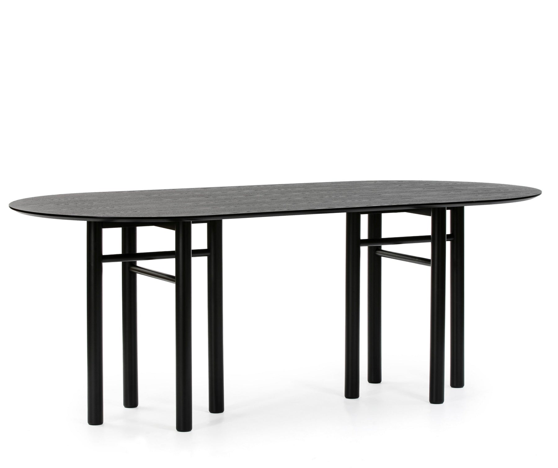 Tavolo fisso in legno nero Junco 200 x 100 cm