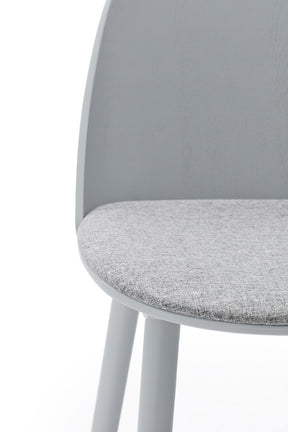 Set 2 sedie legno e tessuto grigio Uma