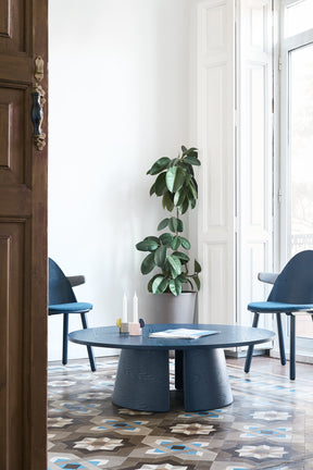 Tavolino per Soggiorno tondo blu Cep di Teulat Ø 110 cm
