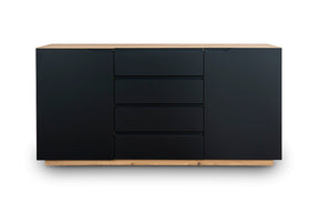Madia 2 ante 4 cassetti in legno laminato Loftia 165 x 40 cm