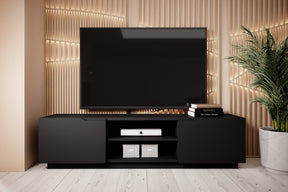 Mobile TV 2 ante a ribalta in legno laminato Loftia 160 x 37 cm