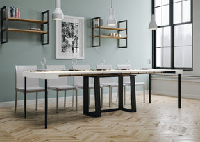 Consolle allungabile bianco frassino Bogna 90x40 cm - fino a 288 cm