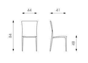 Set 2 Sedie in polipropilene bianco Dese