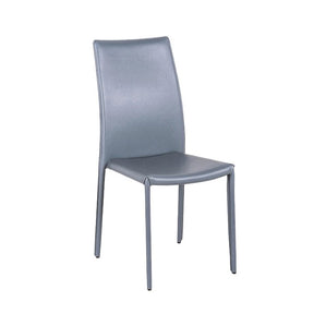 Set 2 sedie similcuoio grigio scuro Giara