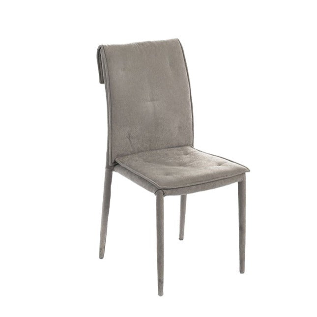 Set 2 sedie tessuto lavabile grigio chiaro Grua