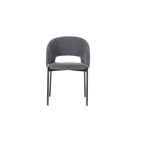 Set 2 sedie in tessuto grigio antracite per soggiorno Chiona