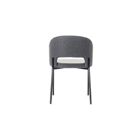 Set 2 sedie in tessuto grigio antracite per soggiorno Chiona