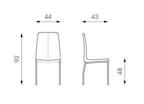 Set 2x sedia Drava marrone vintage
