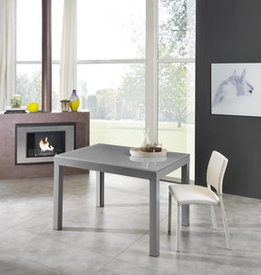Tavolo allungabile in metallo con top in vetro Castione 120x83 cm - allungabile fino a 350 cm