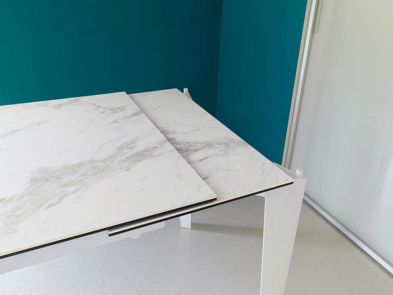 Tavolo allungabile in Ceramica effetto marmo Caldaro 120x80 cm - allungabile fino a 170 cm