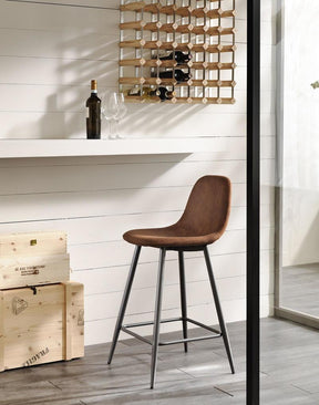 set 2x Sgabello in similpelle Comabbio