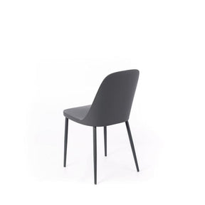 Set 2 sedie in polipropilene grigio scuro Cherasca