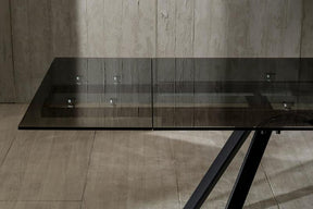 Tavolo allungabile in Vetro temperato nero Bruffione 160 x 90 cm allungabile fino a 240 cm