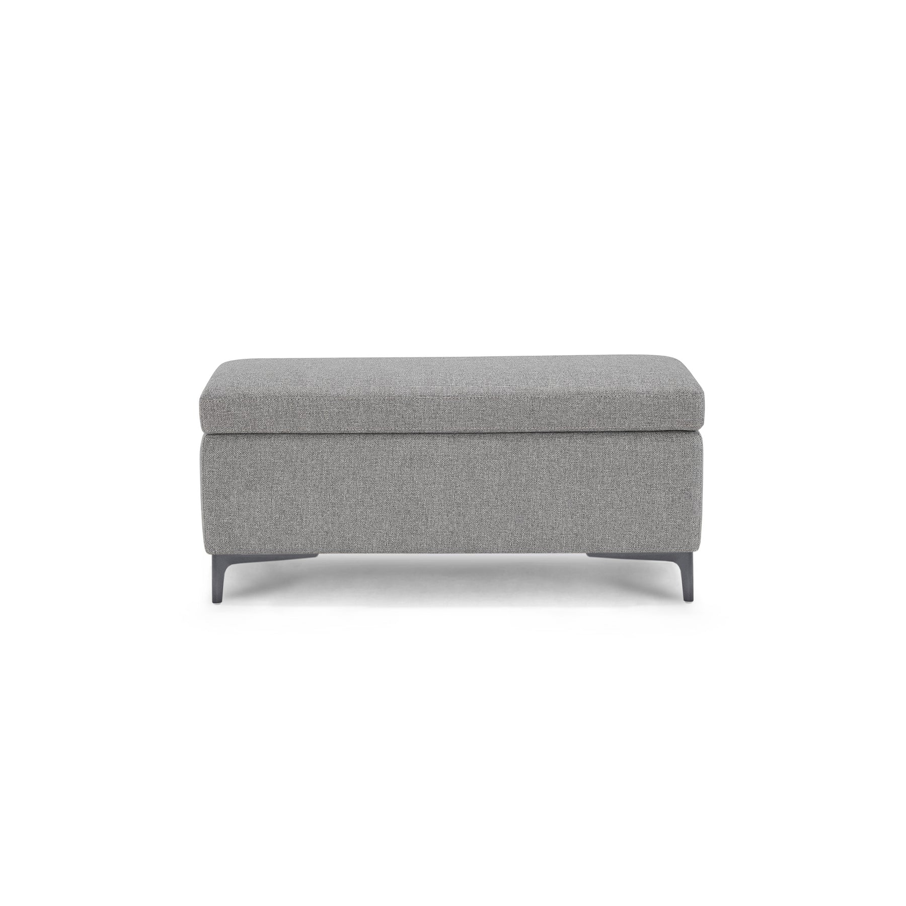 Panca Contenitore Made in Italy in Tessuto Tramato Grigio - AVIGLIANA 110x50 cm