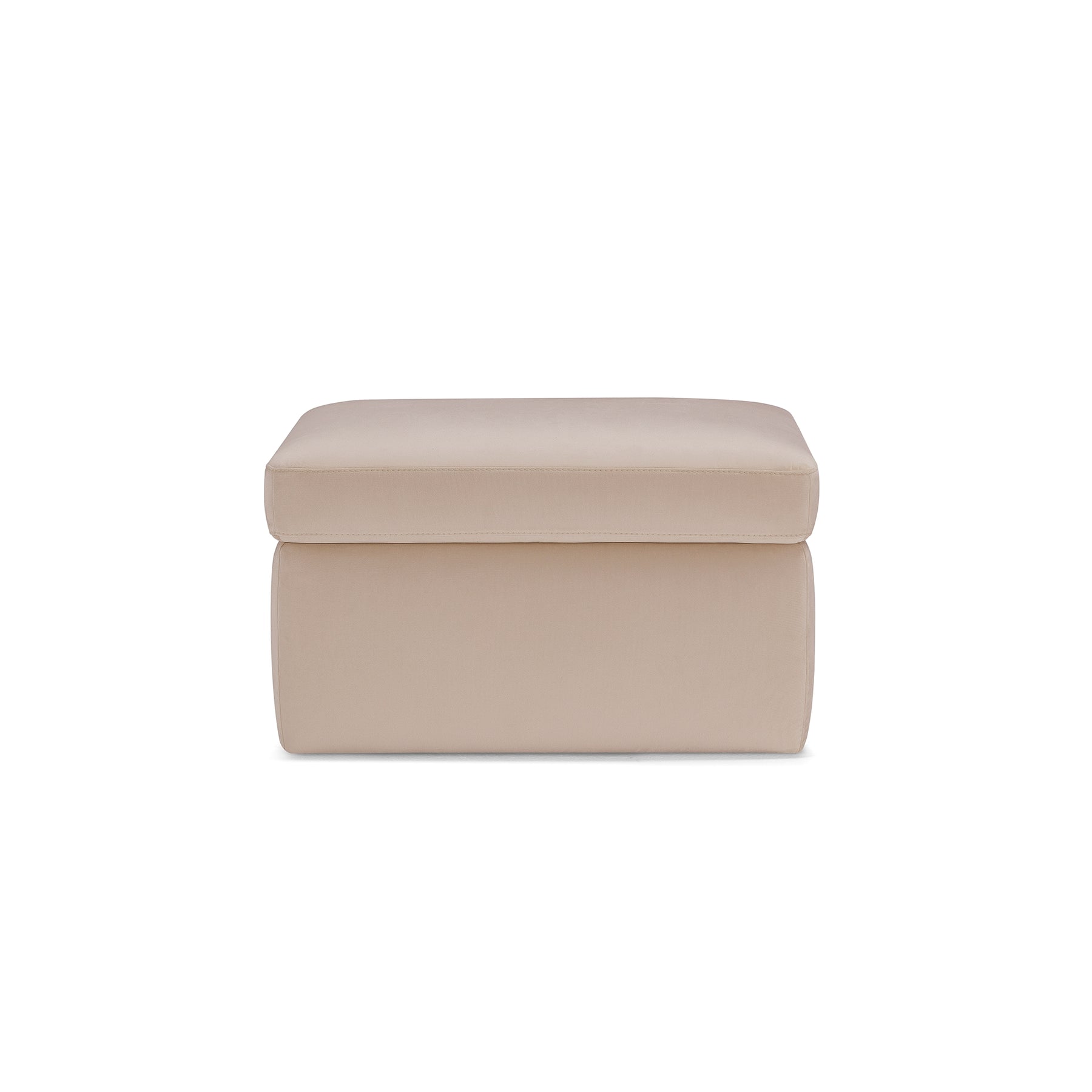 Pouf Contenitore Made in Italy in Velluto Camel - VULGANO