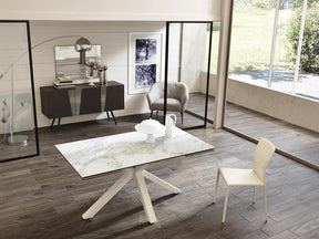 Tavolo allungabile in Ceramica effetto Marmo Alserio 160 x 90 cm - allungabile fino a 240 cm