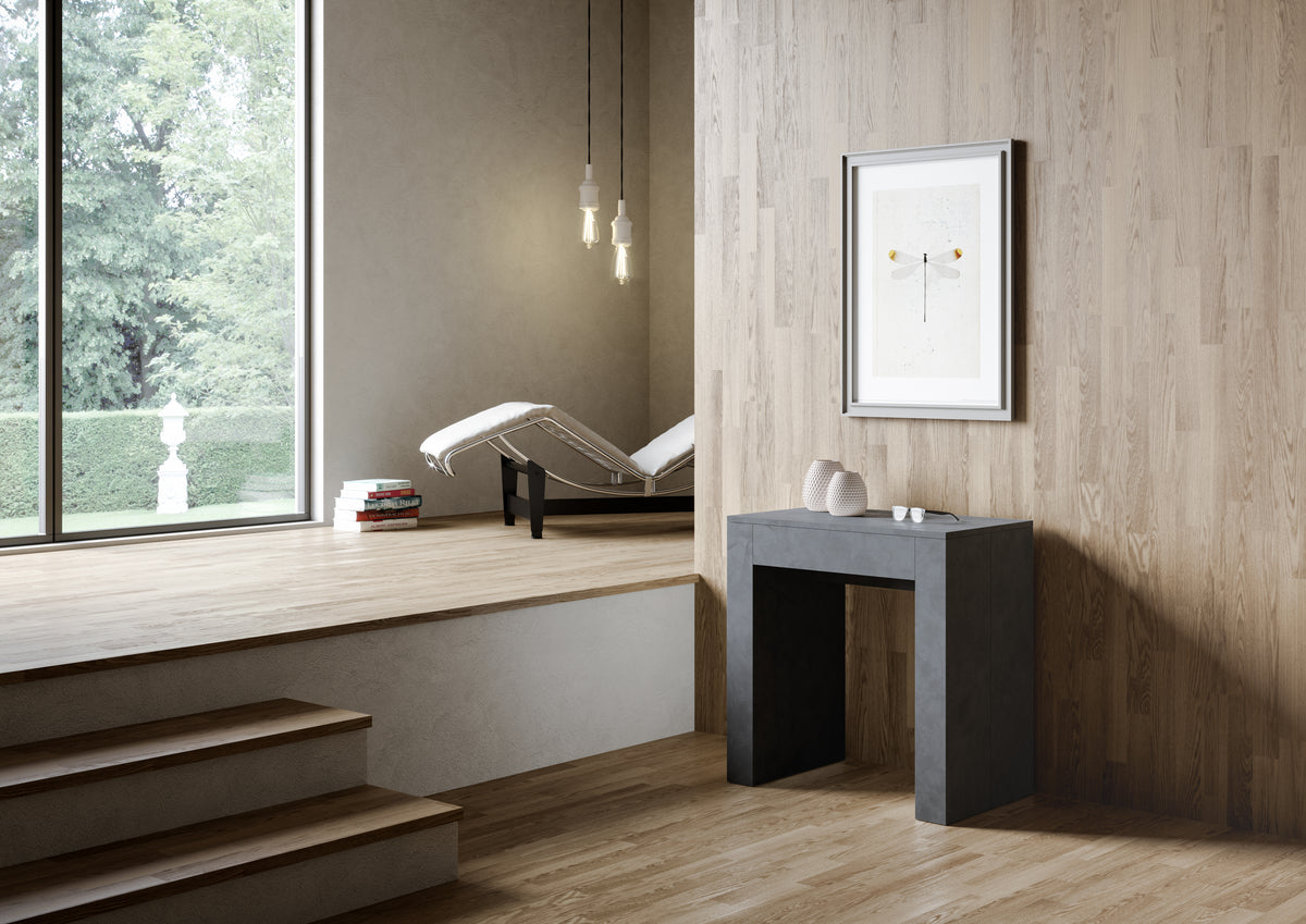 Consolle allungabile antracite Centonara 78x47 cm - fino a 299 cm