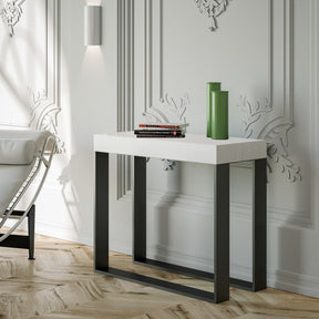 Consolle allungabile bianco frassino Brana 90x40 cm - fino a 196 cm