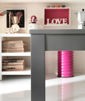 Tavolo Cesano 130 x 80 cm grigio scuro - allungabile fino a 210 cm